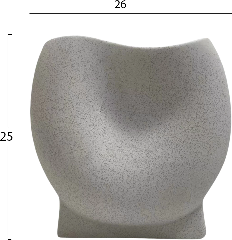 Dekor tavoline prej qeramike, ngjyrë e bardhë, FH4610.01, 26x14x25 cm