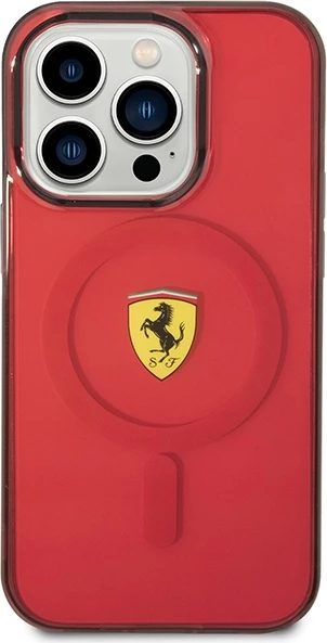 Mbështjellës Ferrari FEHMP14LUKR për iPhone 14 Pro 6.1", MagSafe, i kuq