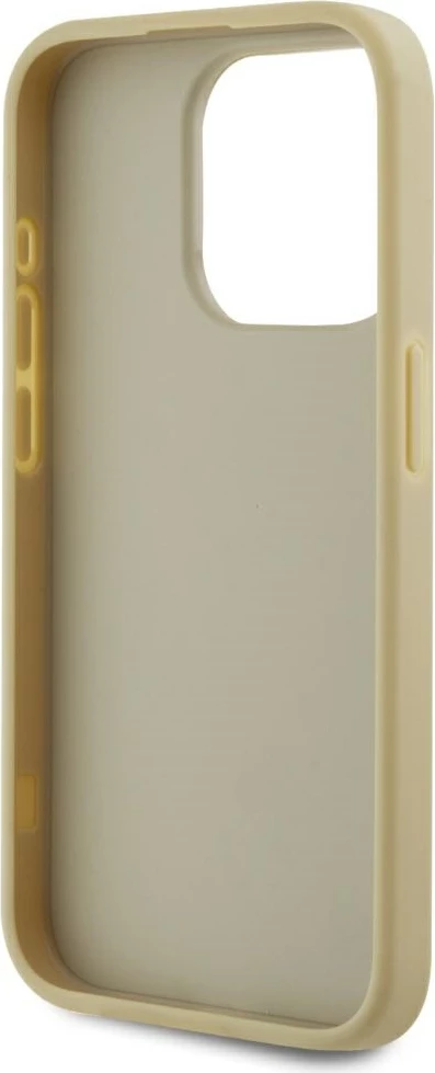 Mbështjellës Karl Lagerfeld Wrinkled Metal Signature për iPhone 15 Pro, Gold