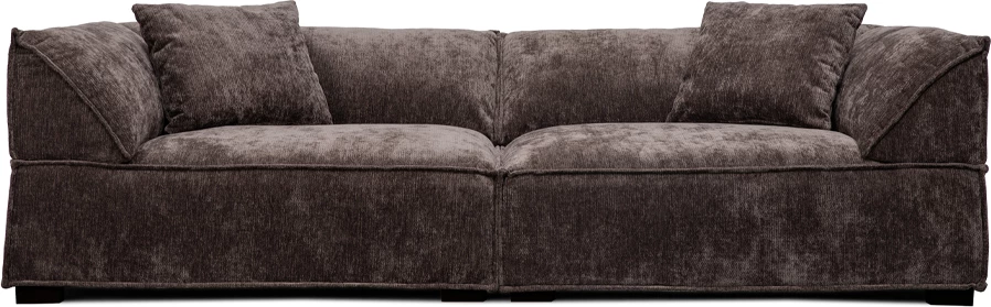 Divan Ruler, 3 vende, ngjyrë kafe, 243x101x69cm