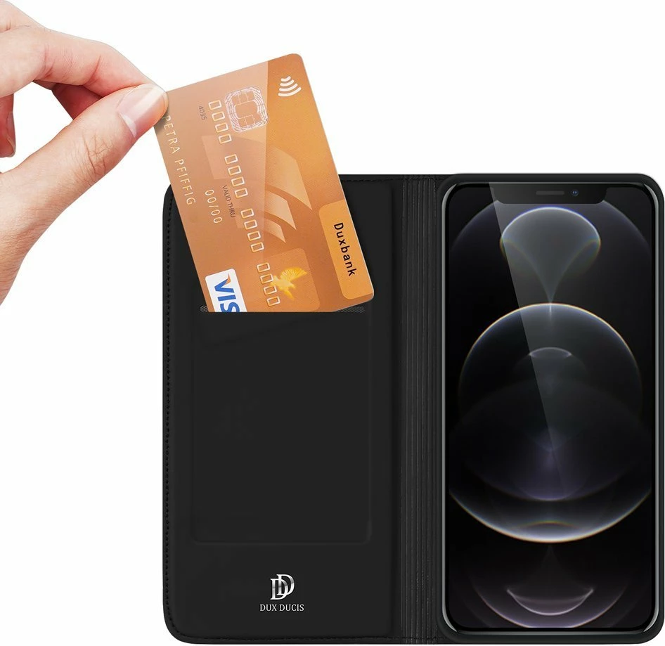 Mbështjellës Dux Ducis Skin Pro Bookcase për iPhone 13 Pro, e zezë