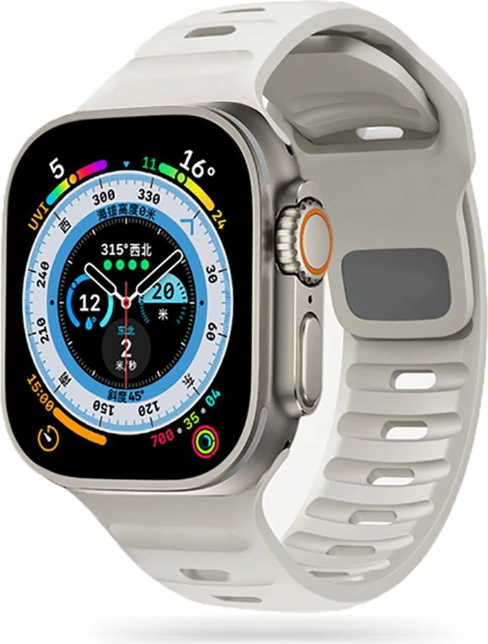 Rrip për Apple Watch Tech-Protect IconBand Line, TPU, Bezhe, 42/44/45/49 mm