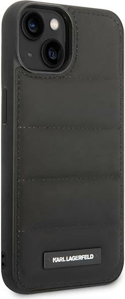 Mbështjellës Karl Lagerfeld KLHCP14SPSQAK për iPhone 14, 6.1", hardcase, i zi