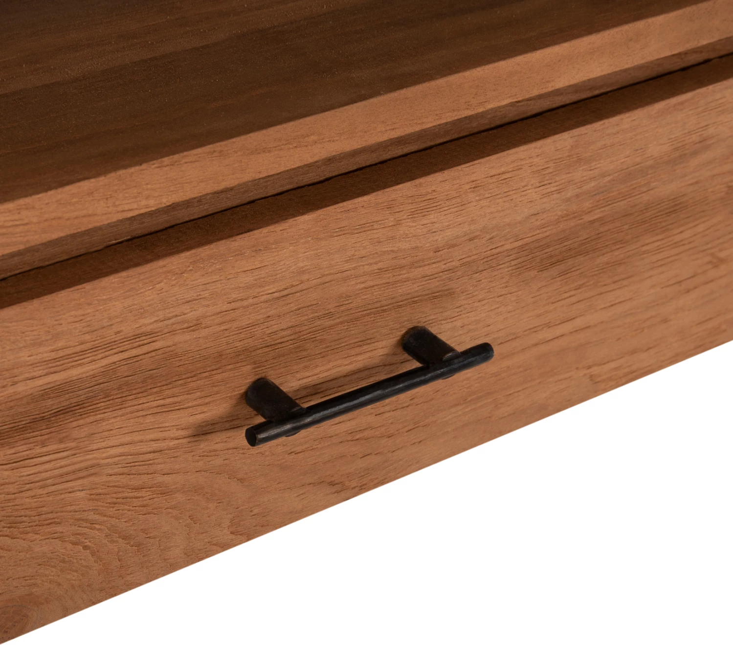 Konsolë me 3 sirtarë, dru TEAK i ricikluar, ngjyrë natyrale, 180x45x80H cm