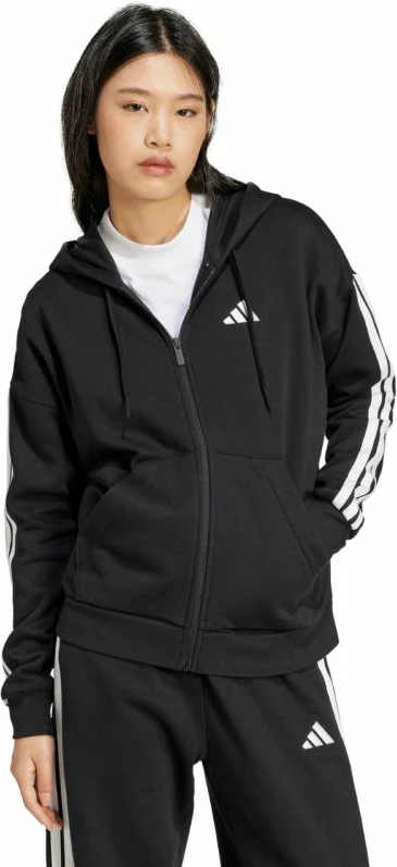 Duks me kapuç adidas për femra, i zi