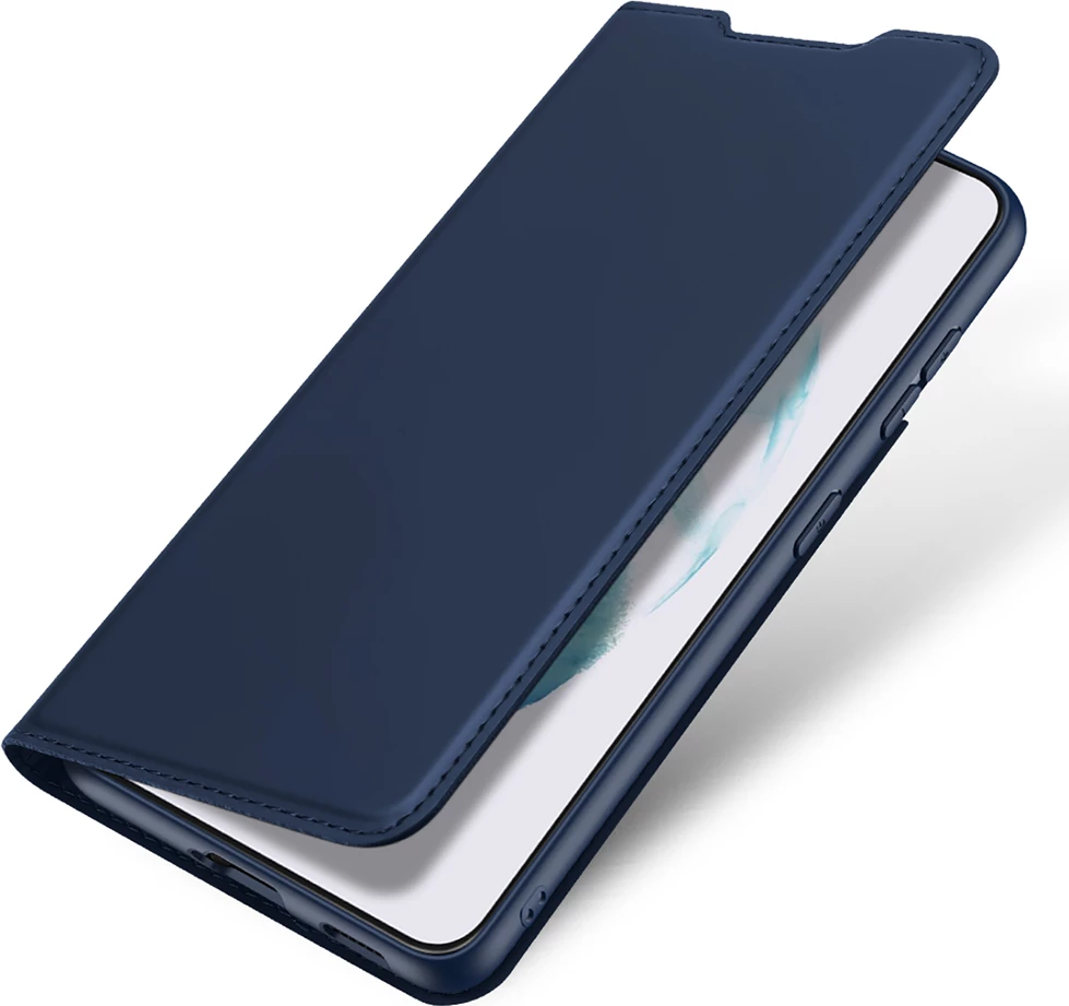 Mbështjellës Dux Ducis Skin Pro për Samsung Galaxy S22+, me kapak, funksion stand, xhep kartelash, Blu