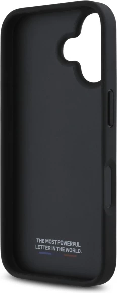 Mbështjellës BMW M Perforated Tricolor Detail Line për iPhone 16, Gri e errët