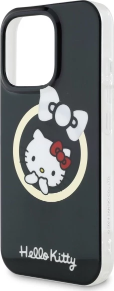 Mbështjellës Hello Kitty IML Fun Bow MagSafe për iPhone 16 Pro, Zi