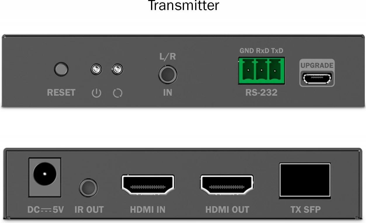 Set HDMI Fiber Optic Extender Digitus DS-55350, 4K/60Hz, transmetim deri 40km, IR, i zi