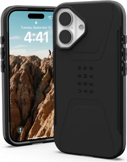 Mbështjellës UAG Civilian MagSafe për iPhone 16, i zi