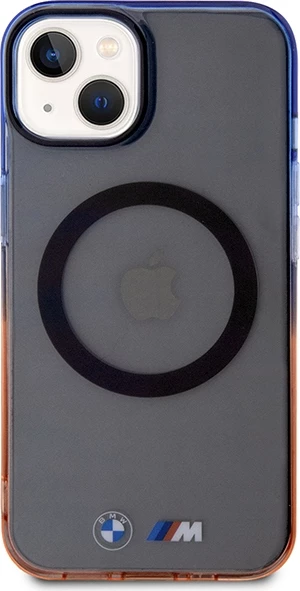 Mbështjellës BMW Gradient Bumper MagSafe për iPhone 14 Plus, silikon, gri