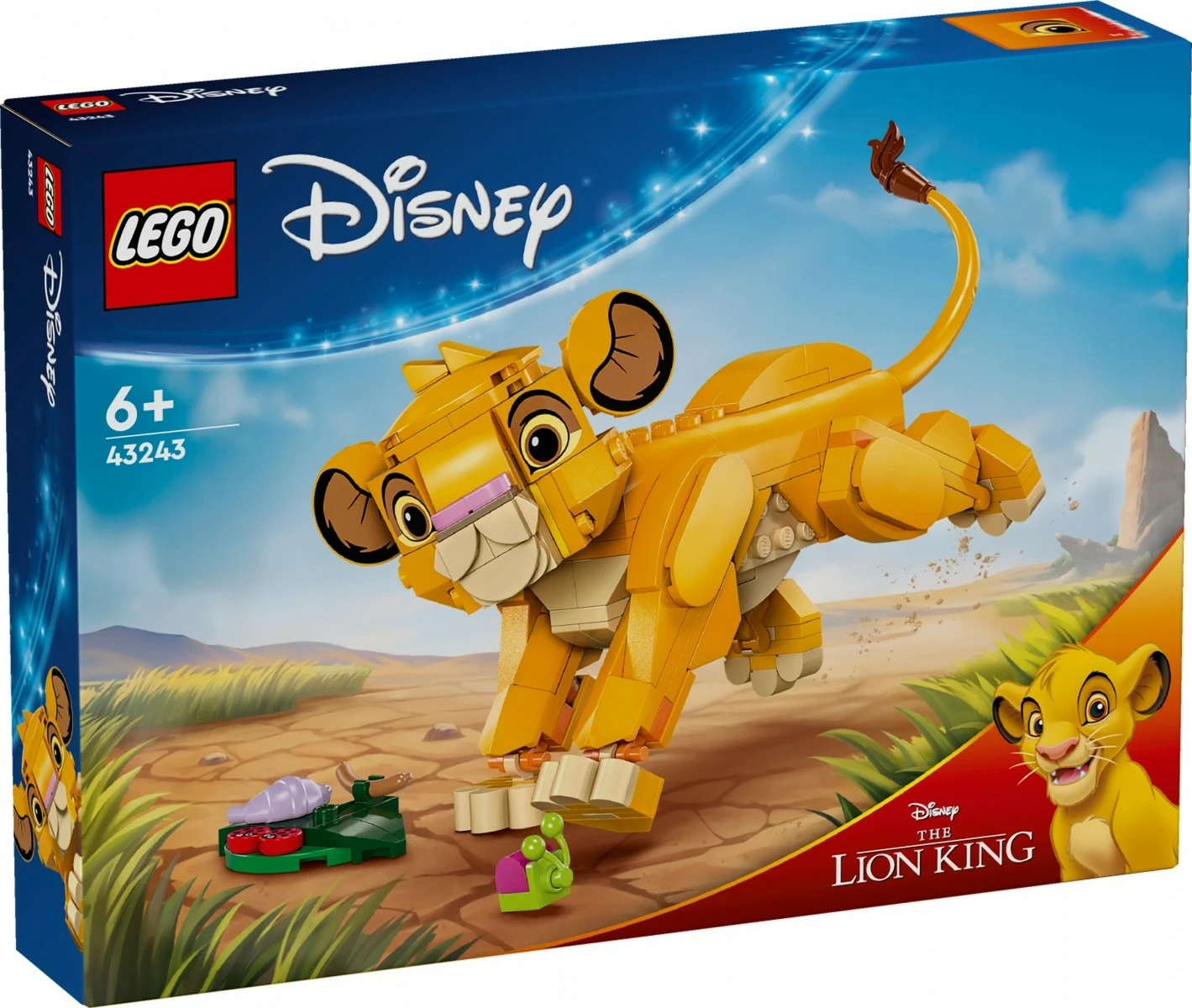 Set ndërtimi LEGO Disney Lion King 43243, Simba, 222 pjesë, e verdhë