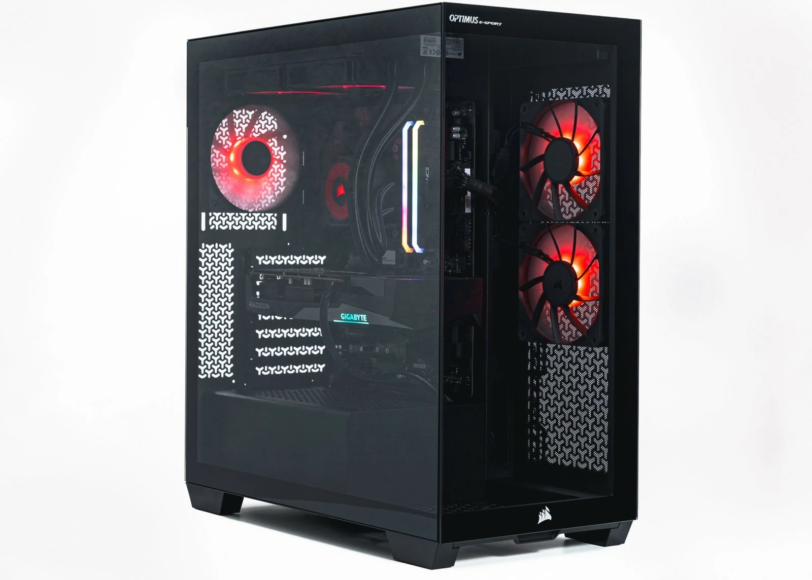 Kasë gaming OPTIMUS E-Sport GA520T-CR7, Ryzen 7 5800X, 16GB RAM, 1TB SSD, Radeon RX 7600, e zezë