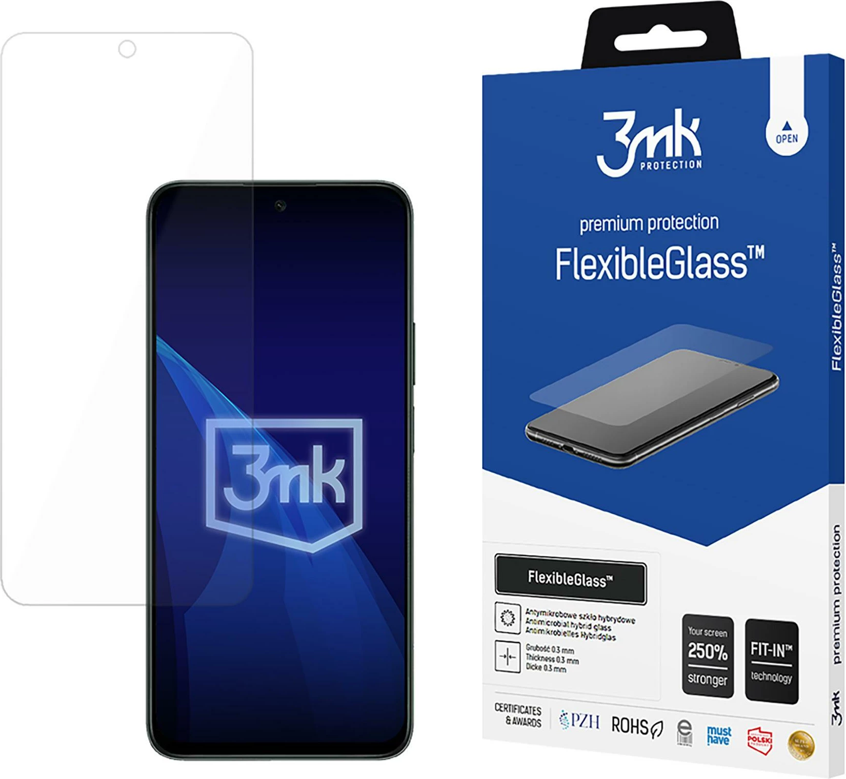 Mbrojtës ekrani Hybrid FlexibleGlass 3mk për Honor X7, Transparent