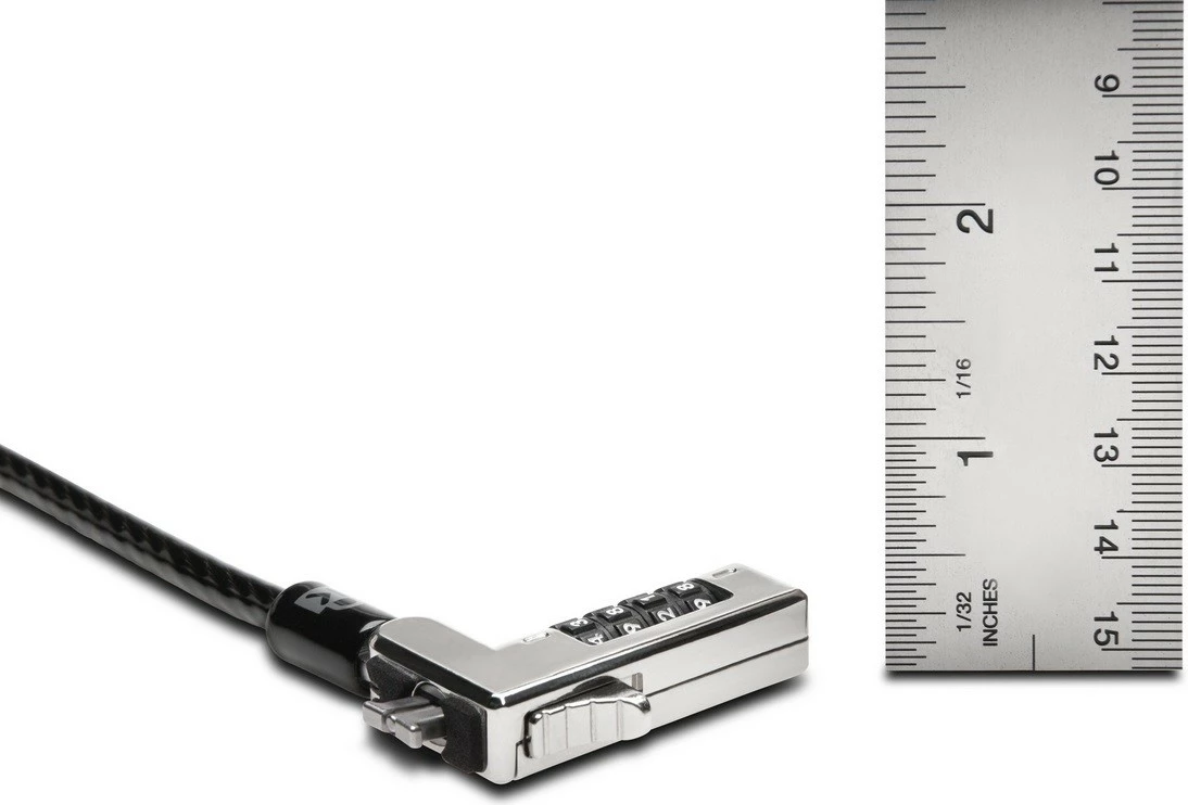 Bravë sigurie me kabllo për laptop Kensington K60600WW, kombinim mekanik 4-shifror, kabllo çeliku 1.8 m, e zezë/metal