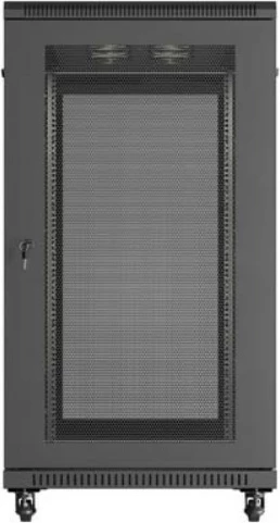 Kasë serveri Lanberg FF01-6222-23B, 22U, në këmbë, me dyer të perforuara, e zezë