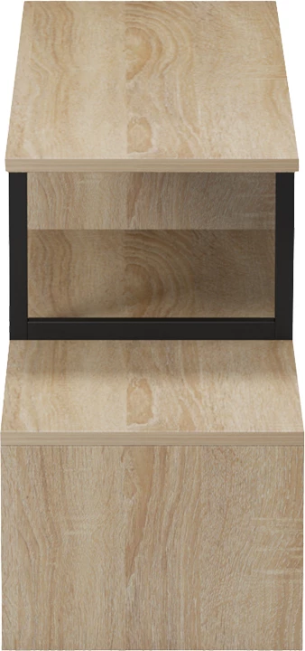 Mbajtëse TV Lilant, ngjyrë sonoma dhe këmbë metalike të zeza, 160x30x45cm