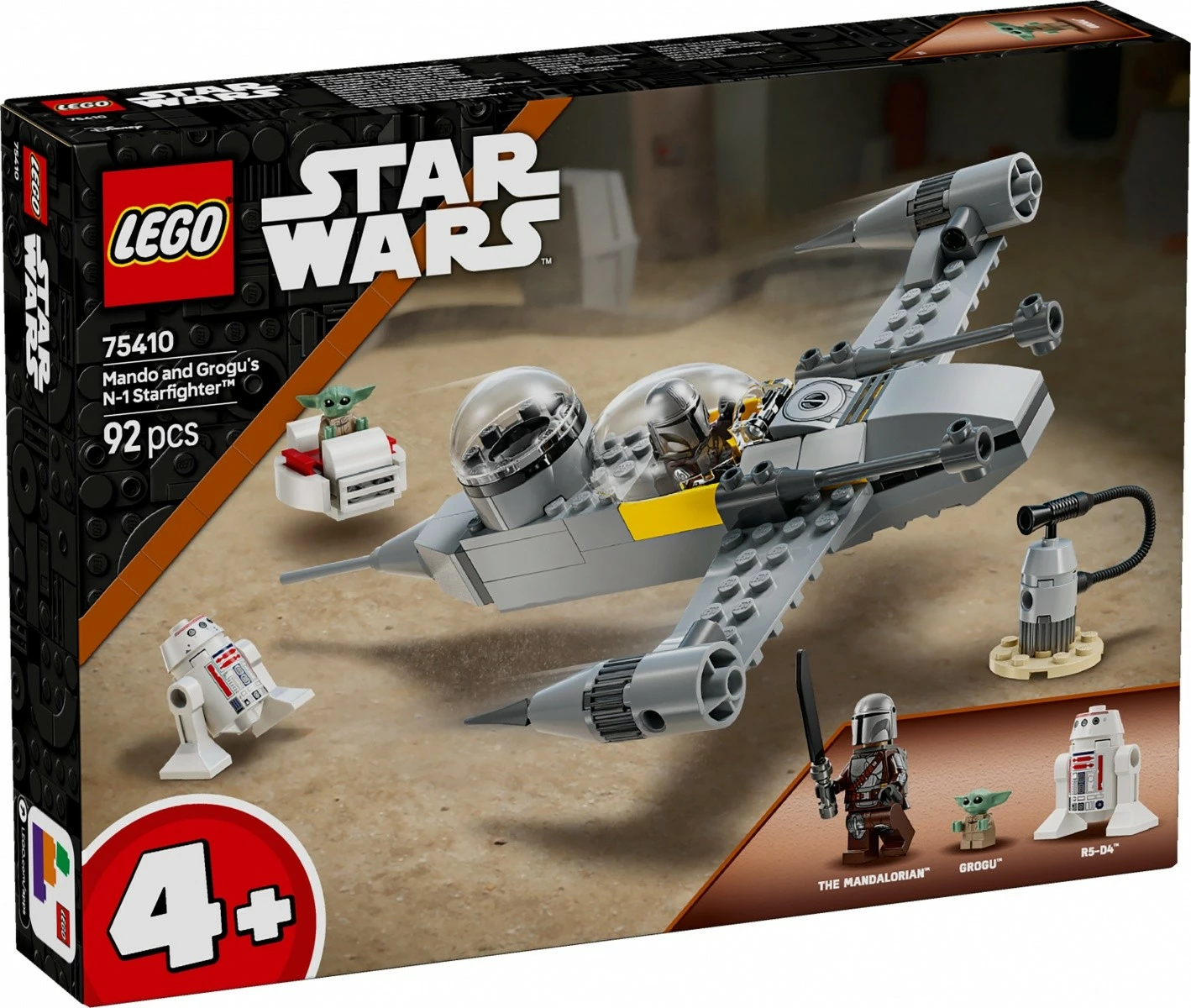 Set LEGO Star Wars 75410 N-1 Starfighter me Mando dhe Grogu, 92 pjesë