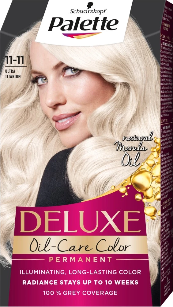Ngjyrë për flokë Palette Deluxe Oil-Care Color 11-11 për femra Ultra Titanium Blonde