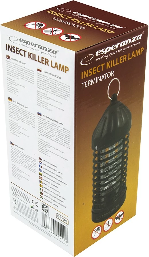 Llambë për insekte Esperanza TERMINATOR II EHQ005, e zezë