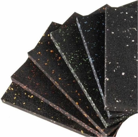 Dysheme gome për fitnes tiguar SLICE 98x98x1.5, e zezë/mozaik