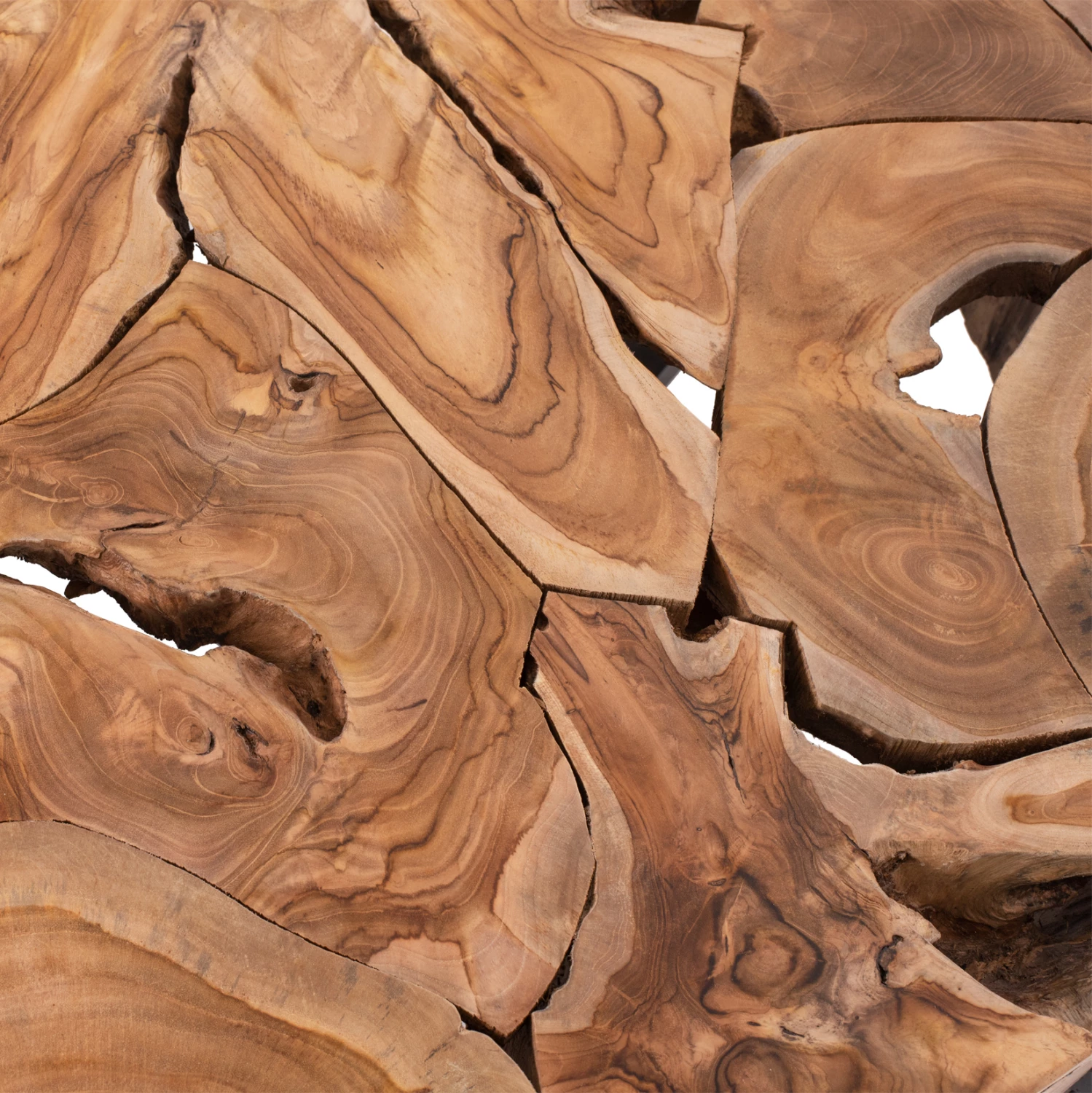 Tavolinë kafeje MOBLEY FH9352, druri i ngurtë teak, ngjyrë natyrale, Φ80x40H