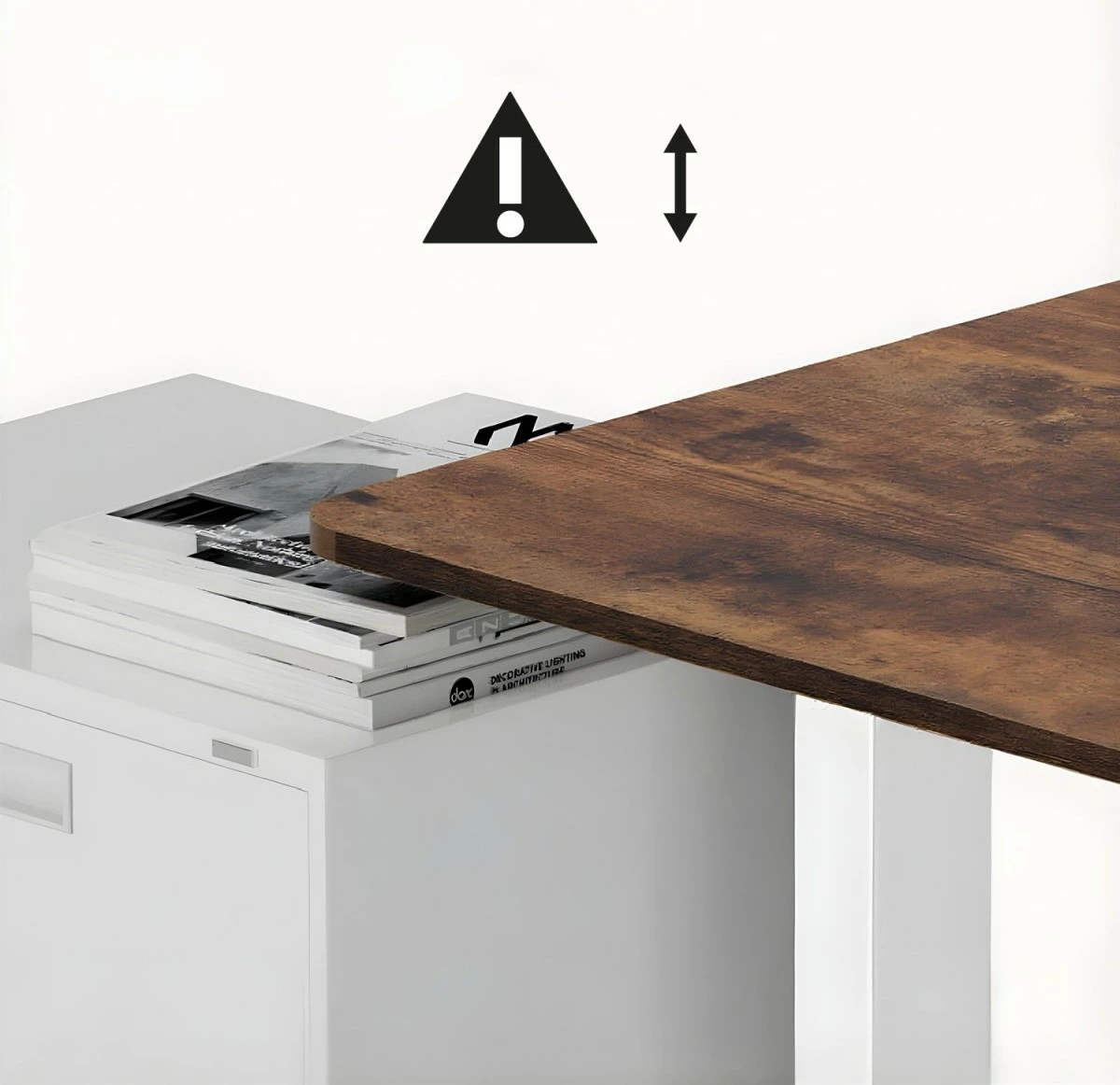 Tavolinë elektrike Ergo Office ER-400W, e bardhë