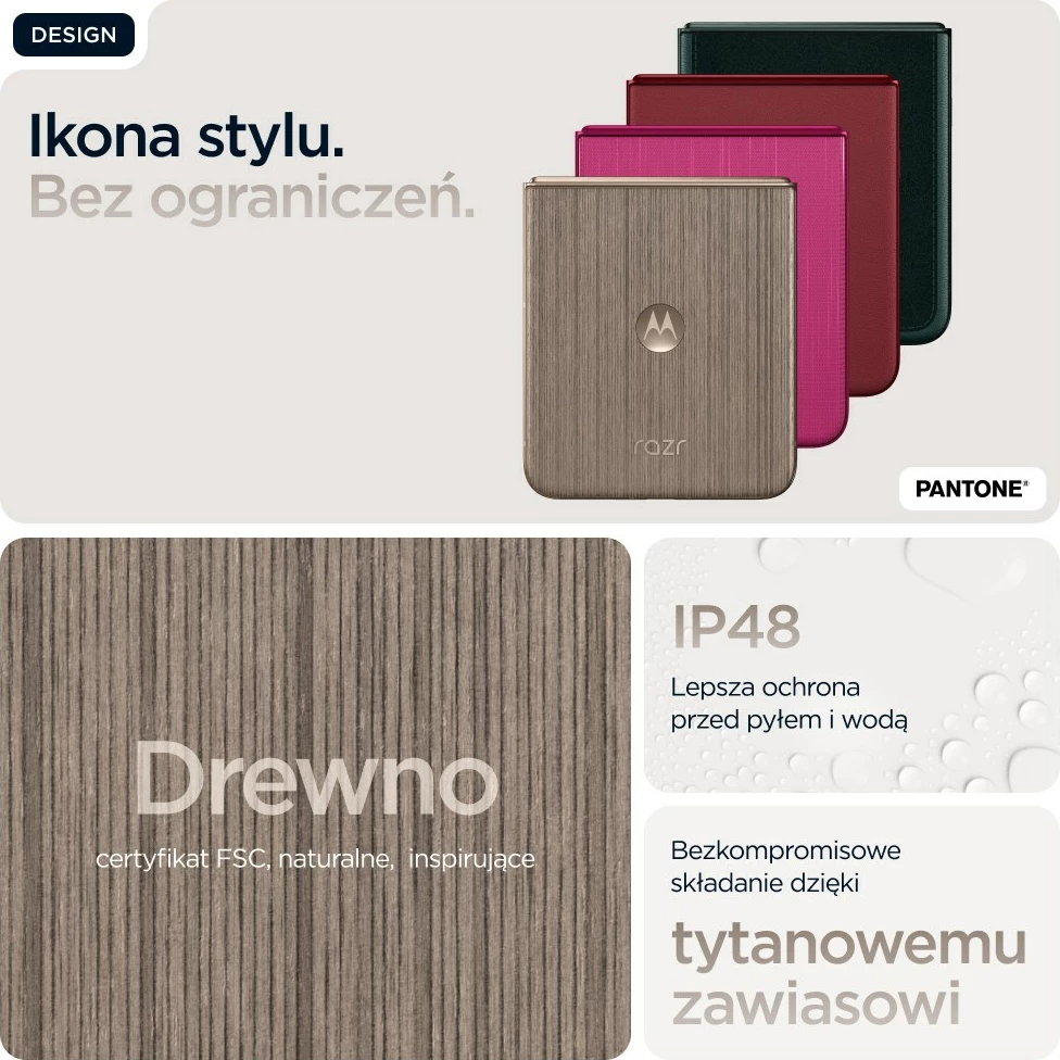 Celular Motorola razr 60 ultra, 6.96", 16 GB RAM, 512 GB, 5G, Wood