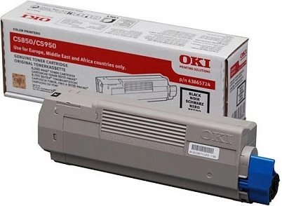 Toner OKI 43865724, 8000 faqe, i zi, 1 copë
