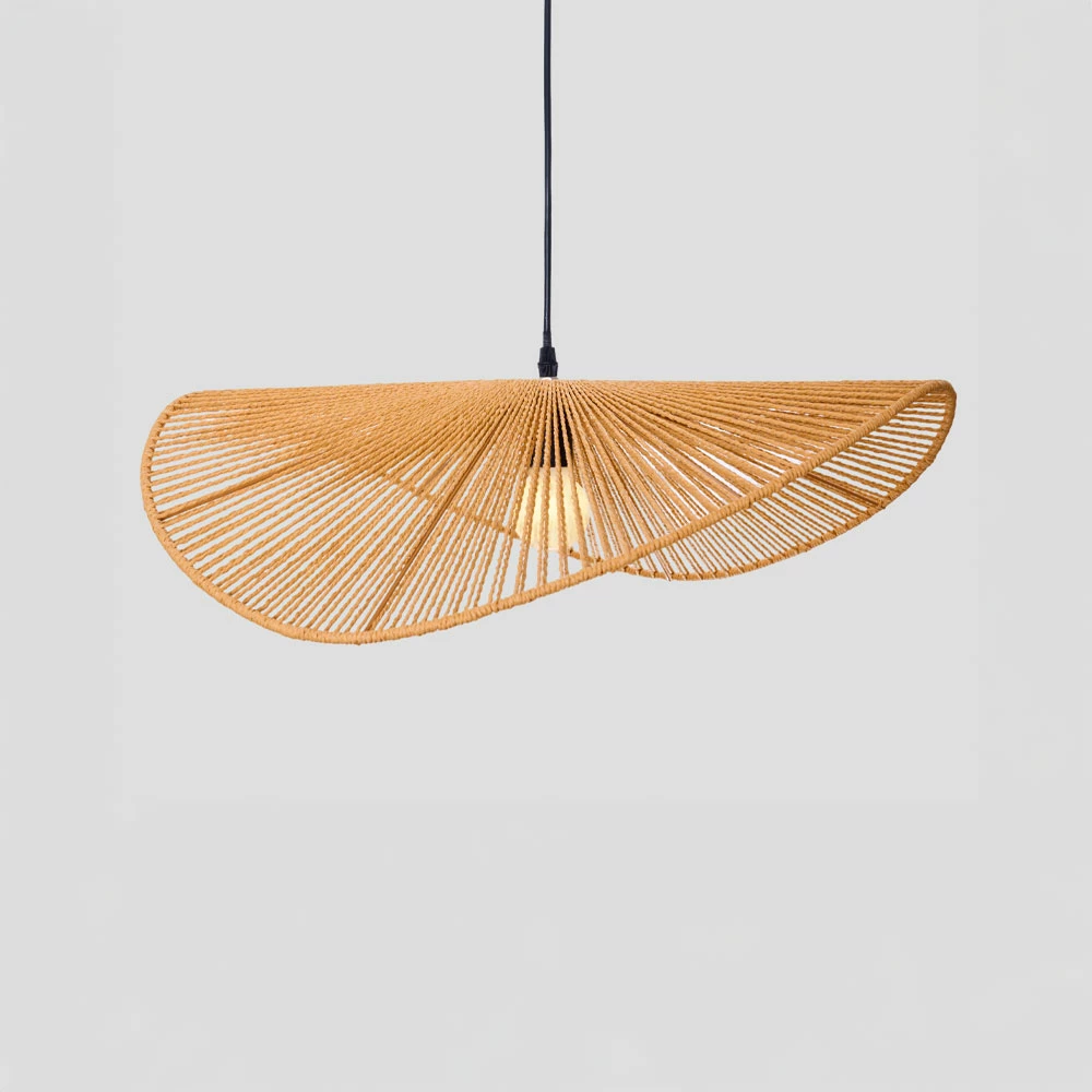 Llambë tavani LUMA, litar kafe, letër, 60x20.5cm