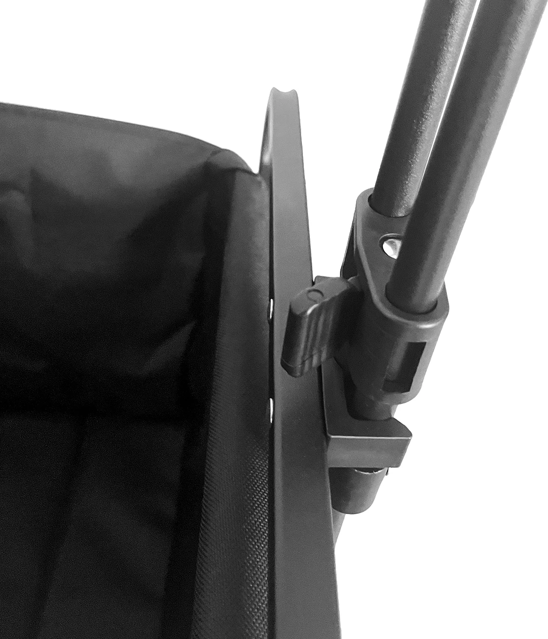 Karrocë transporti palosëse, Wozinsky WZP-100, kapacitet deri 100 kg, rrota të gjera terreni, pëlhurë Oxford 600x300D, me rrjetë sigurie, e zezë