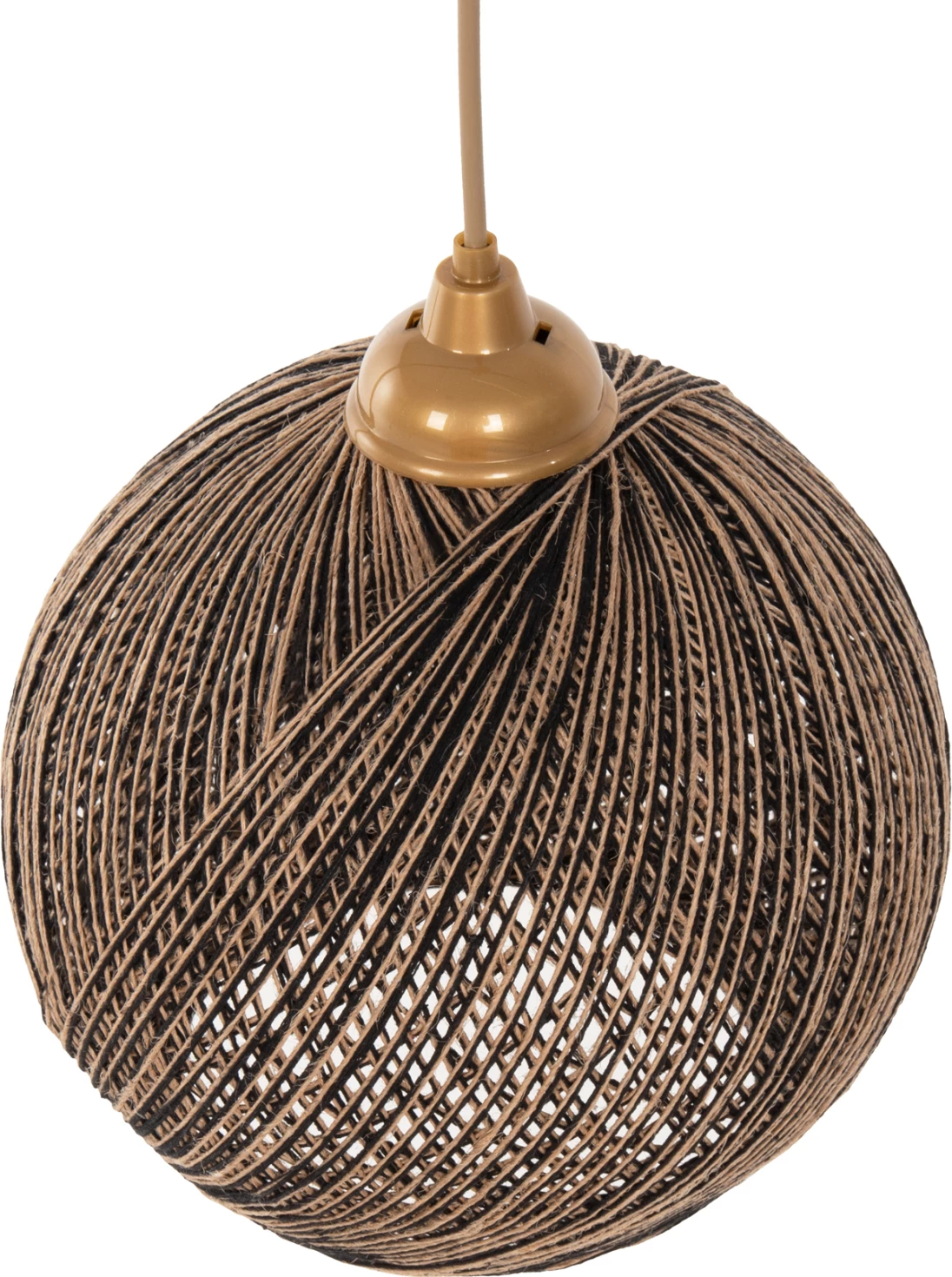 Llambë varëse tavani për brenda, litar i thurur, ari dhe zi, FH1, D24x69 cm