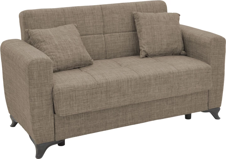 Divan-krevat me depo dy-vendësh Modesto ngjyrë kafe e çelët 155x85x80cm