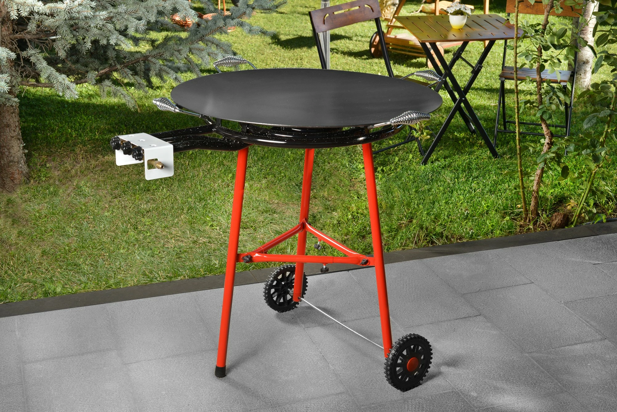 Grill BBQ Hermia Concept Nordika Jumbo, i zi, portabel, 58x58x84cm