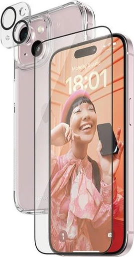 Mbështjellës PanzerGlass 3n1 set për iPhone 15, transparent