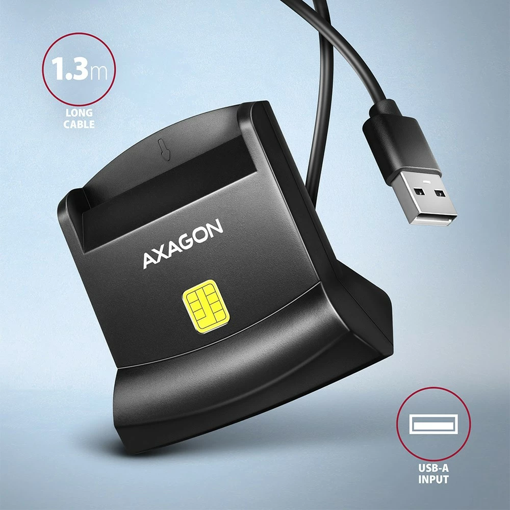 Lexues kartelash AXAGON CRE-SM4N, USB, 1.3m kabllo, i zi