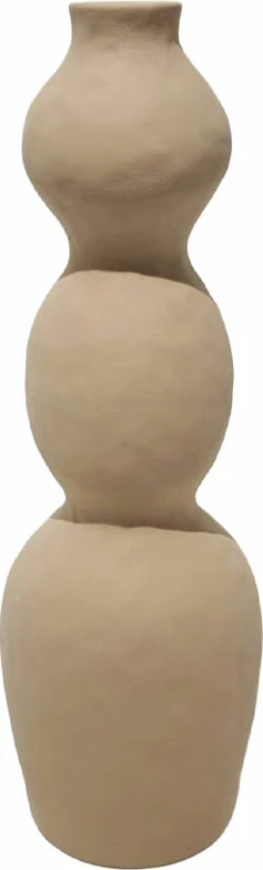 Vazo AIRA, qeramike, bezhë, 12.5x12.5x39cm