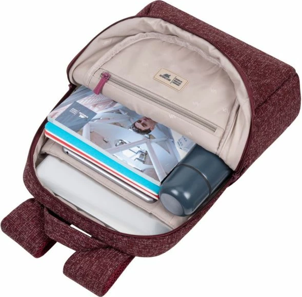 çantë shpine për laptop RIVACASE 7923, 13.3\", waterproof tweed, e kuqe