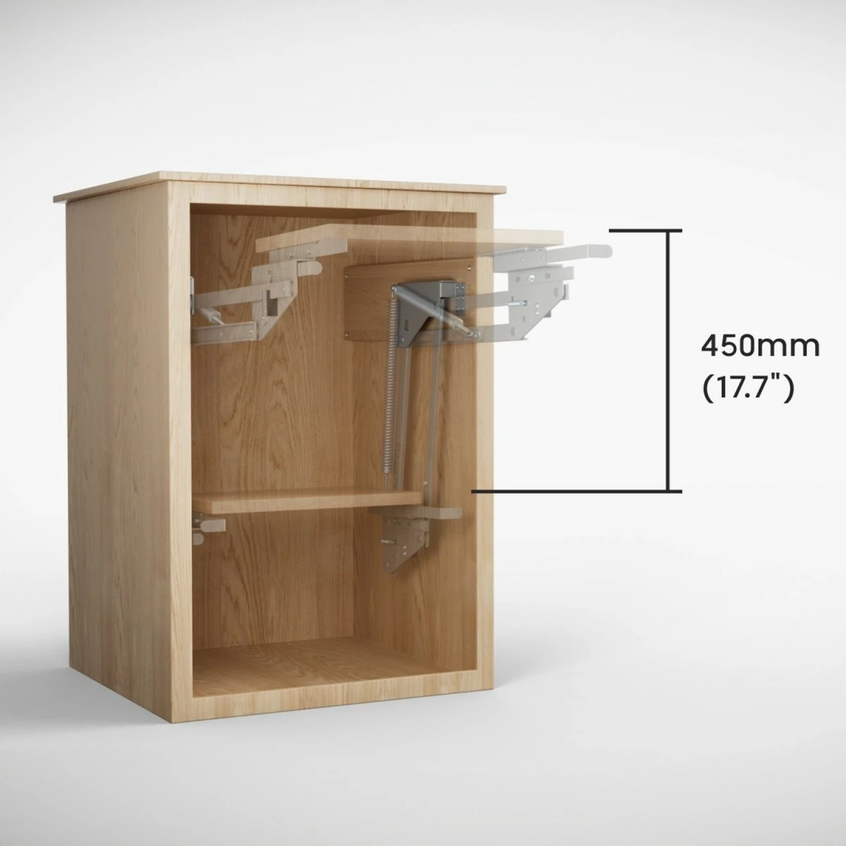 Mekanizëm ngritës për dollap kuzhine Maclean MC-497, metal, kapacitet 5-20 kg, argjendtë