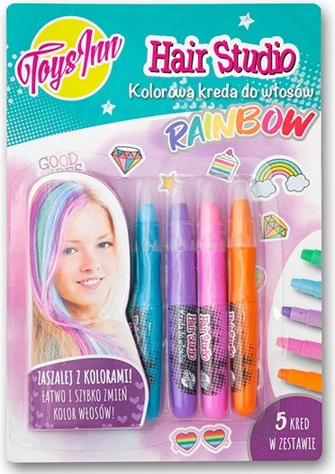 Set kreda për flokë Stnux Rainbow Hair Chalk, 5 ngjyra, për vajza