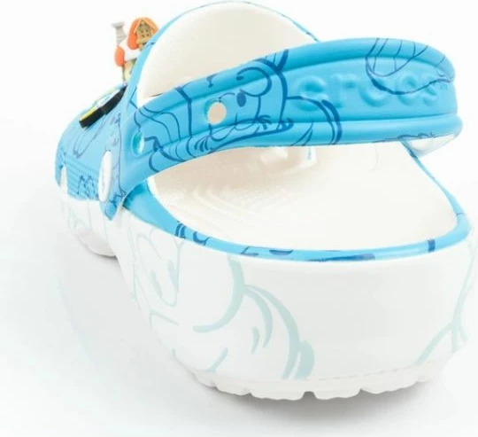 Sandale Crocs për femra dhe fëmijë, të bardha/kaltër