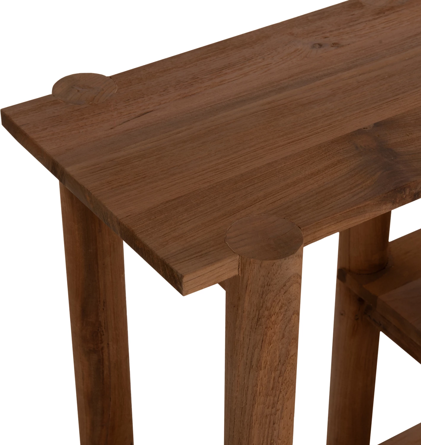 Konsolë KUTAI FH9638 dru TEAK i ricikluar, ngjyrë natyrale rustike, 120x35x80H cm