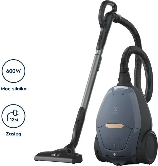 Fshesë me qese Electrolux Pure D8 PD82-8DB SILENCE, 600 W, 3.5 L, HEPA, 57 dB, blu navy