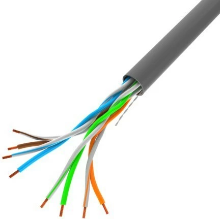 Kabllo rrjeti Lanberg LCU5-10CC-0100-S, UTP, 100m, CCA, Gri