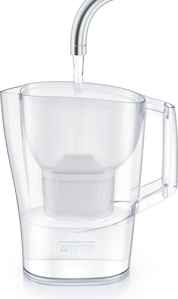Ibrik filtruese uji BRITA Aluna 2.4L me 2 fishekë MAXTRA, Bardhë