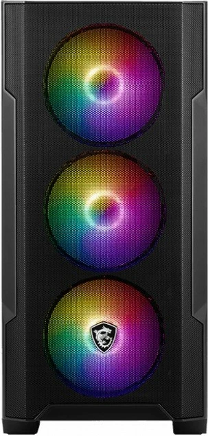 Kasë MSI MAG FORGE M100A, Micro Tower, ARGB, Tempered Glass, E zezë