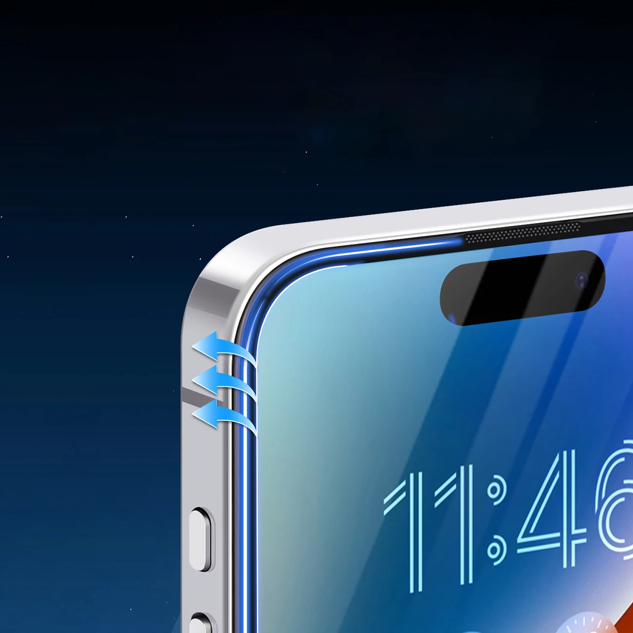 Xham i temperuar Joyroom JR-MKN0313 Corning Eyecare për iPhone 15 Plus/16 Plus