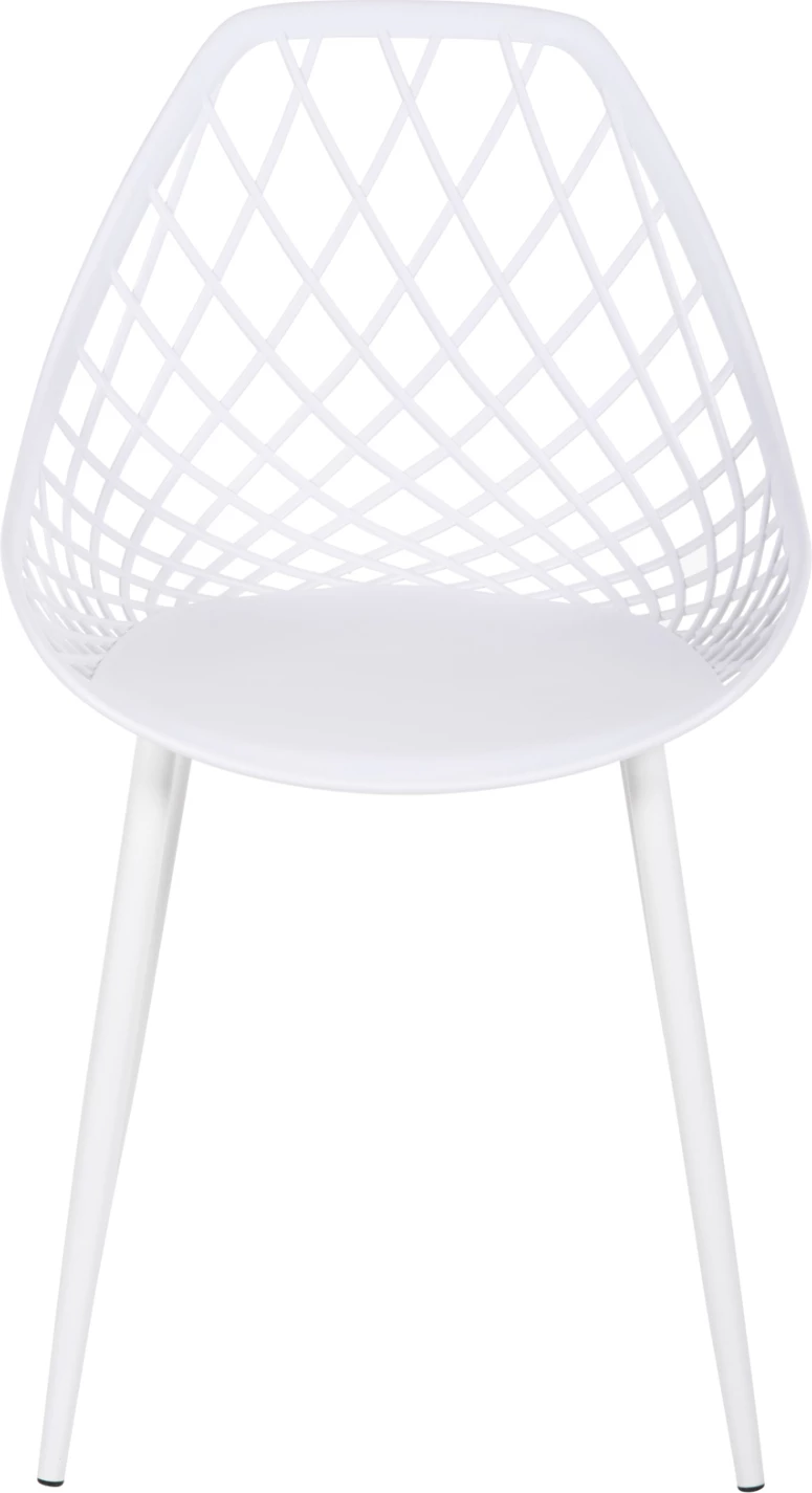 Karrige polipropileni LIO FH9524.11, ngjyrë e bardhë, këmbë metalike të bardha, 52x53x82H cm