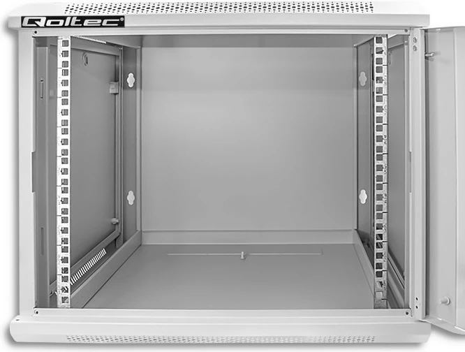 Kasë RACK Qoltec 9U, 600x600x500mm, për mur, Gri