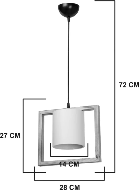 Llambë tavani një-dritëshe Sereda, ngjyrë kafe-krem, 28x14x27cm